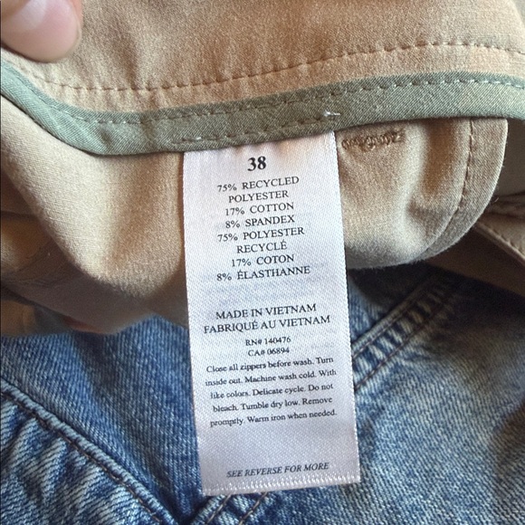 Faherty All Day Shorts 5” Inseam Tan Button Fly Trouser Shorts Size 38 - Picture 5 of 7